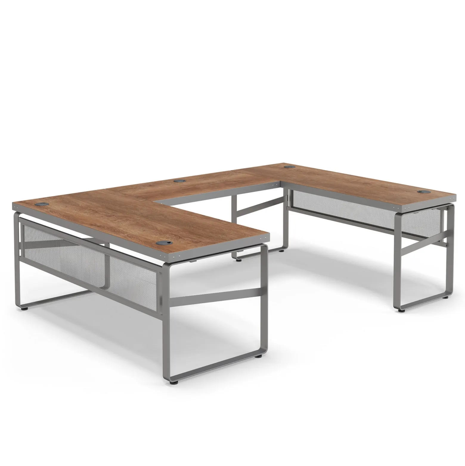 Rivet 71" U-Shaped Desk – 71"Wx101"D