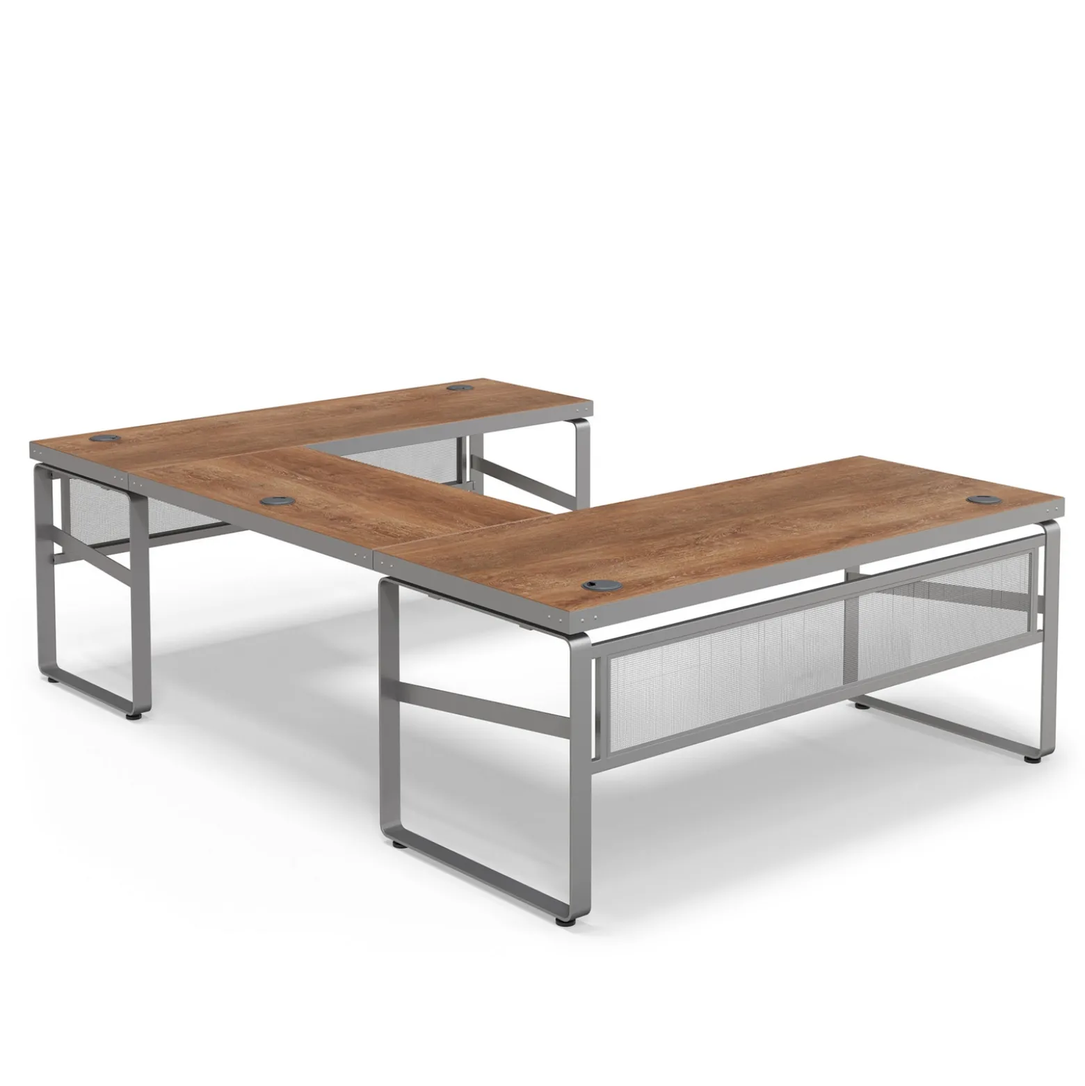 Rivet 71" U-Shaped Desk – 71"Wx101"D