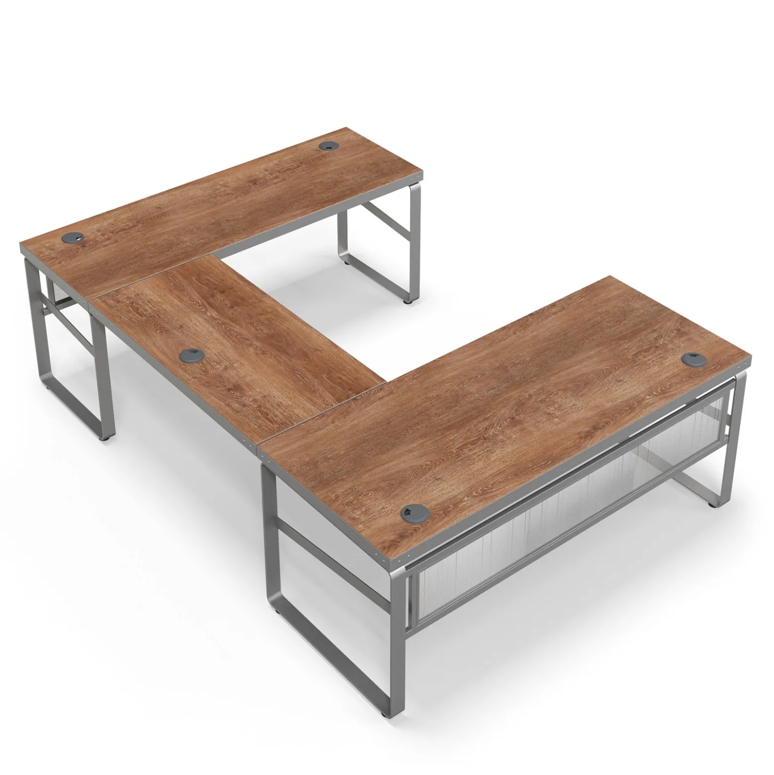 Rivet 71" U-Shaped Desk – 71"Wx101"D