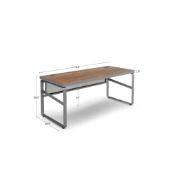 Rivet 71” Writing Desk – 71"Wx30"D