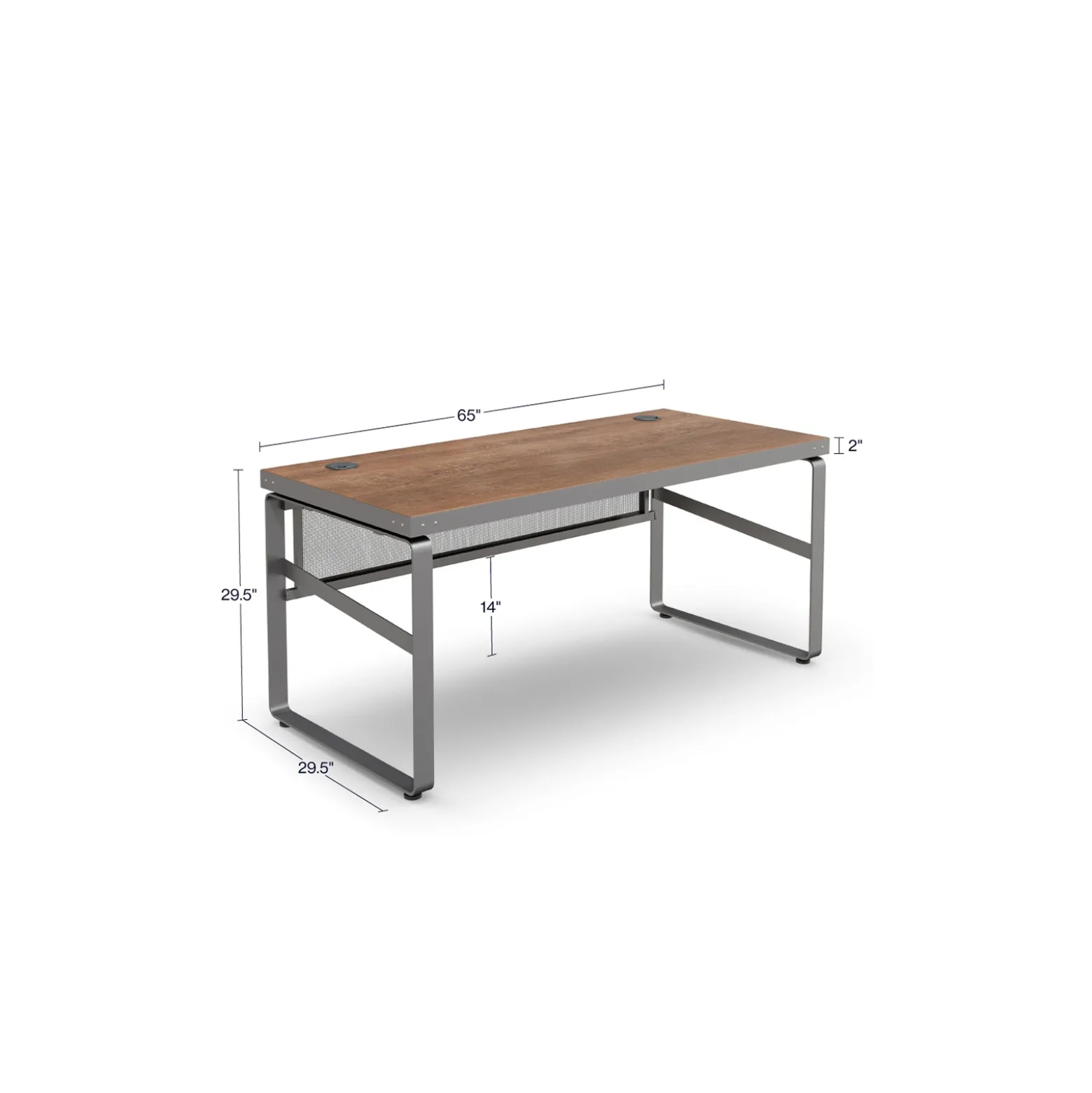 Rivet 65” Writing Desk – 65"Wx30"D