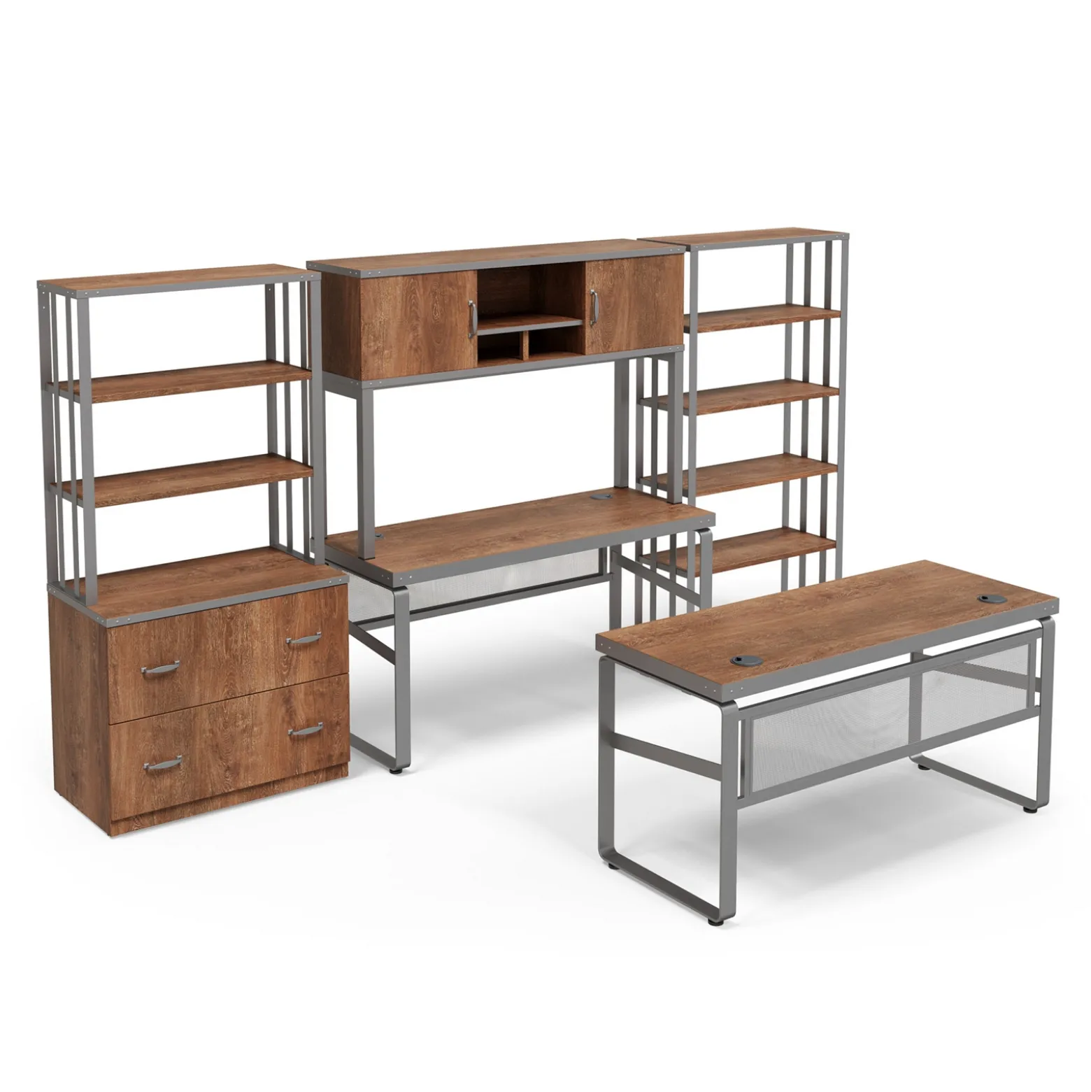 Rivet 59" Writing Desk Office Set