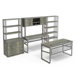 Rivet 59" Writing Desk Office Set