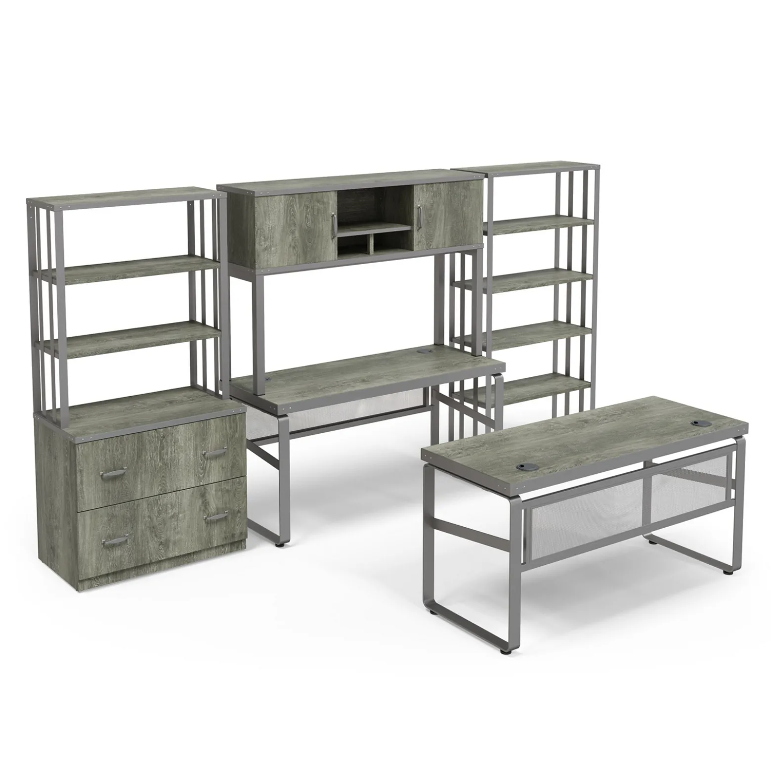 Rivet 59" Writing Desk Office Set