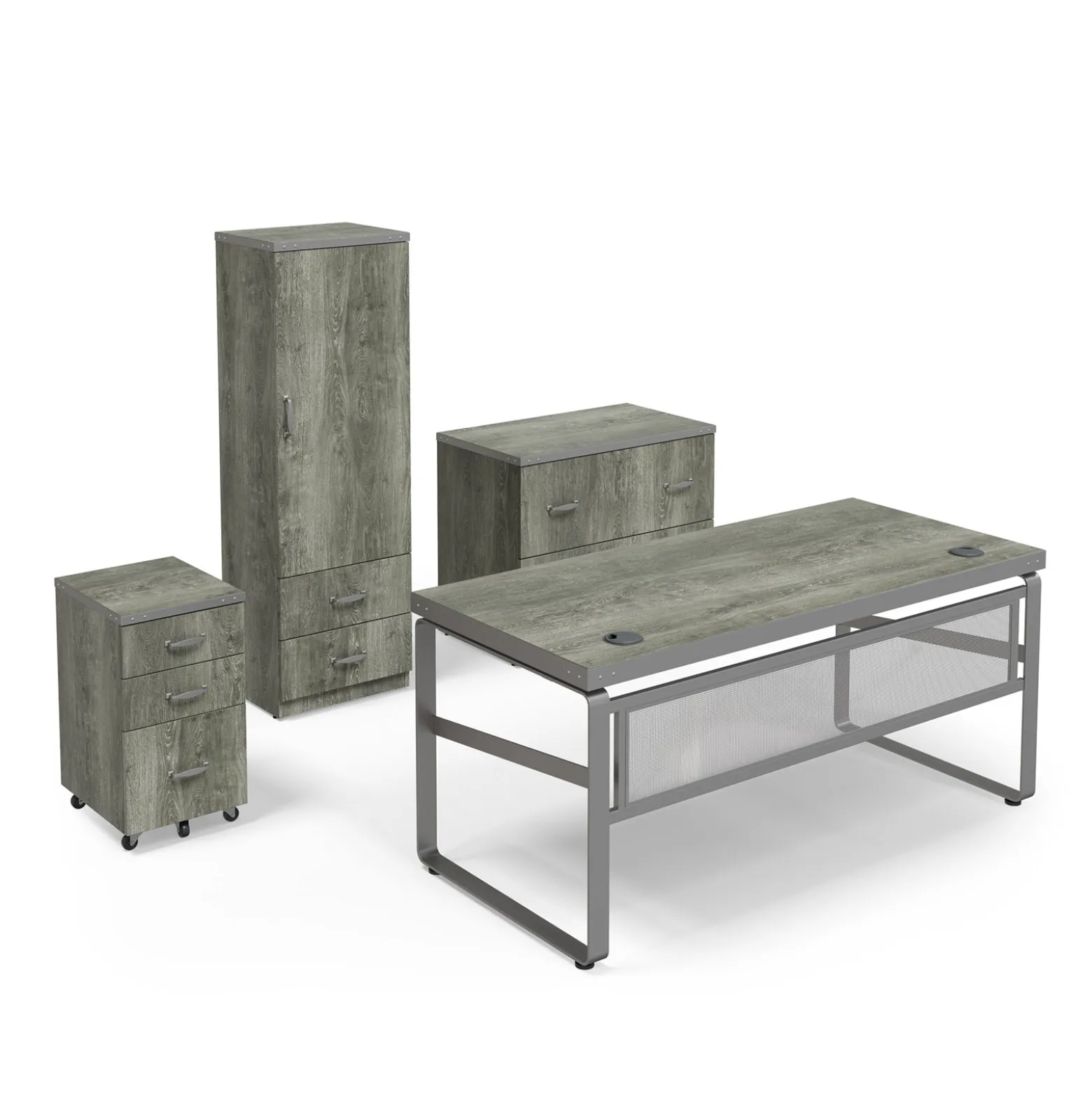 Rivet 65" Writing Desk Office Set