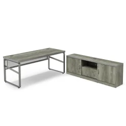 Rivet 71" Writing Desk with Low Return