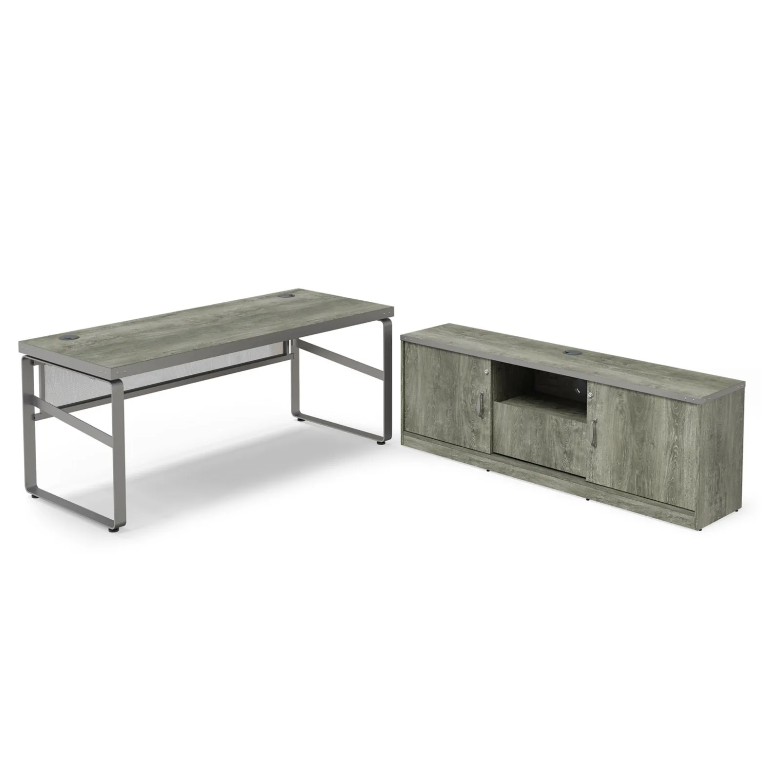 Rivet 71" Writing Desk with Low Return