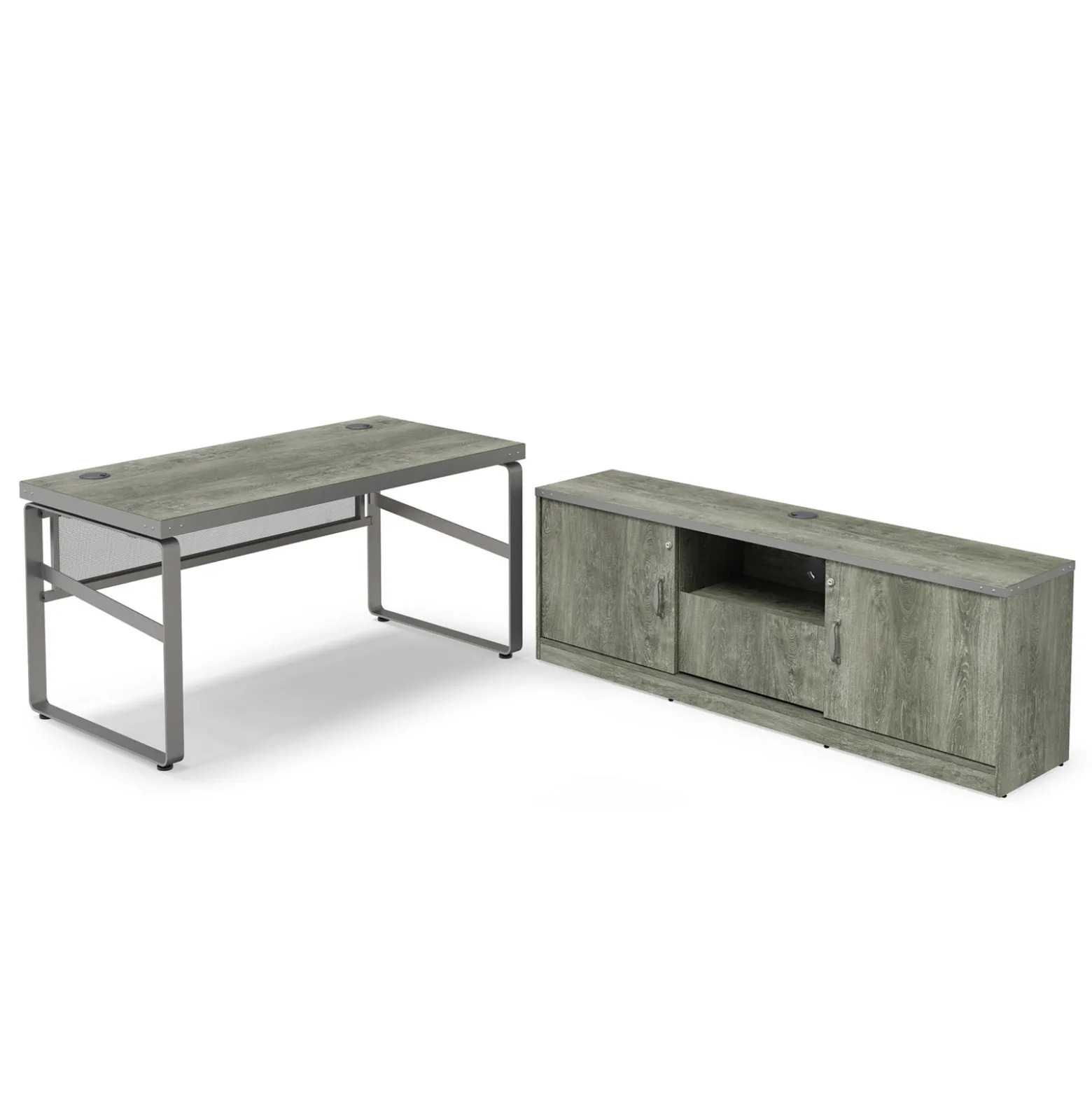 Rivet 59" Writing Desk with Low Return