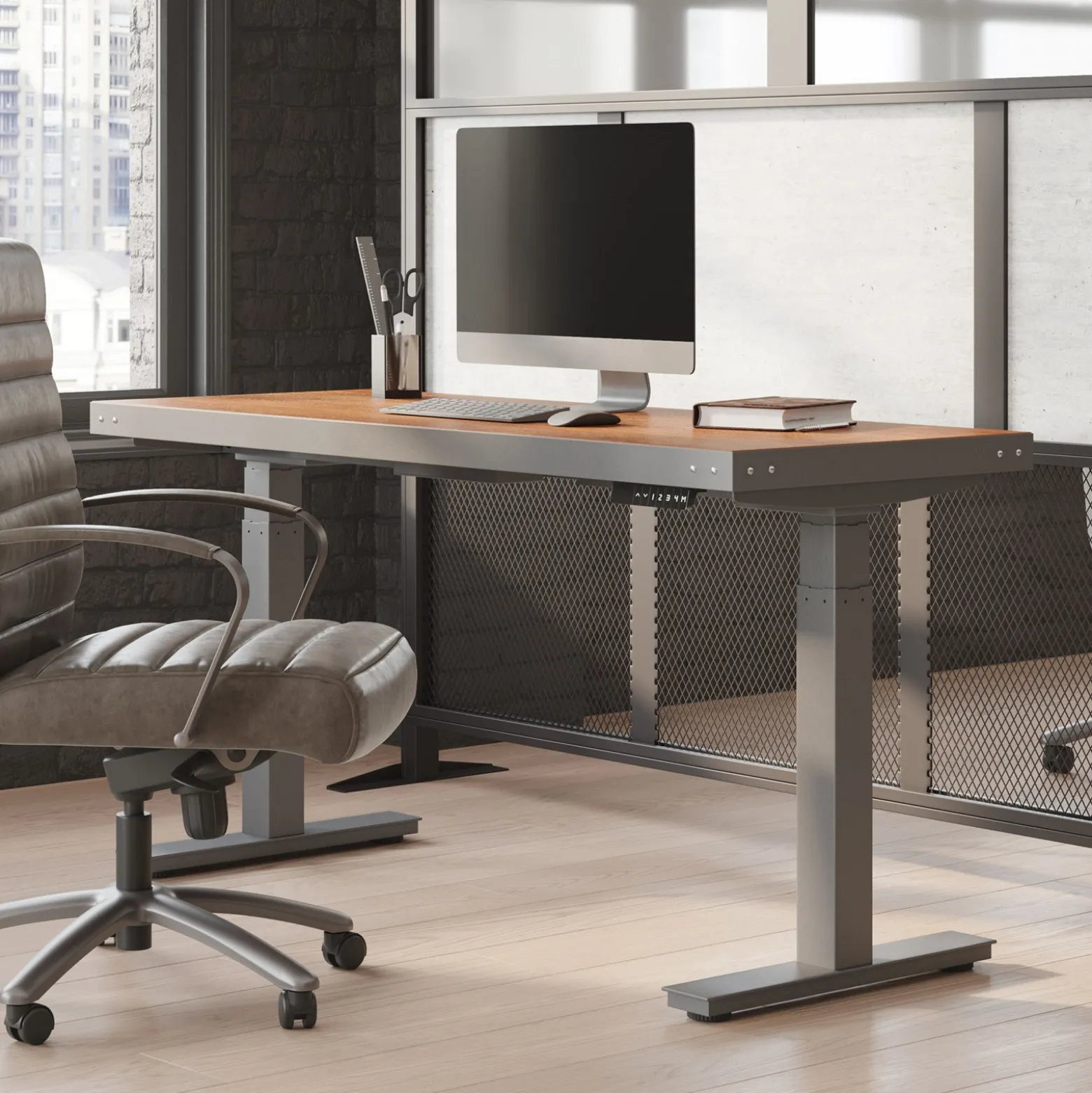 Rivet Adjustable Height Standing Desk - 60”W