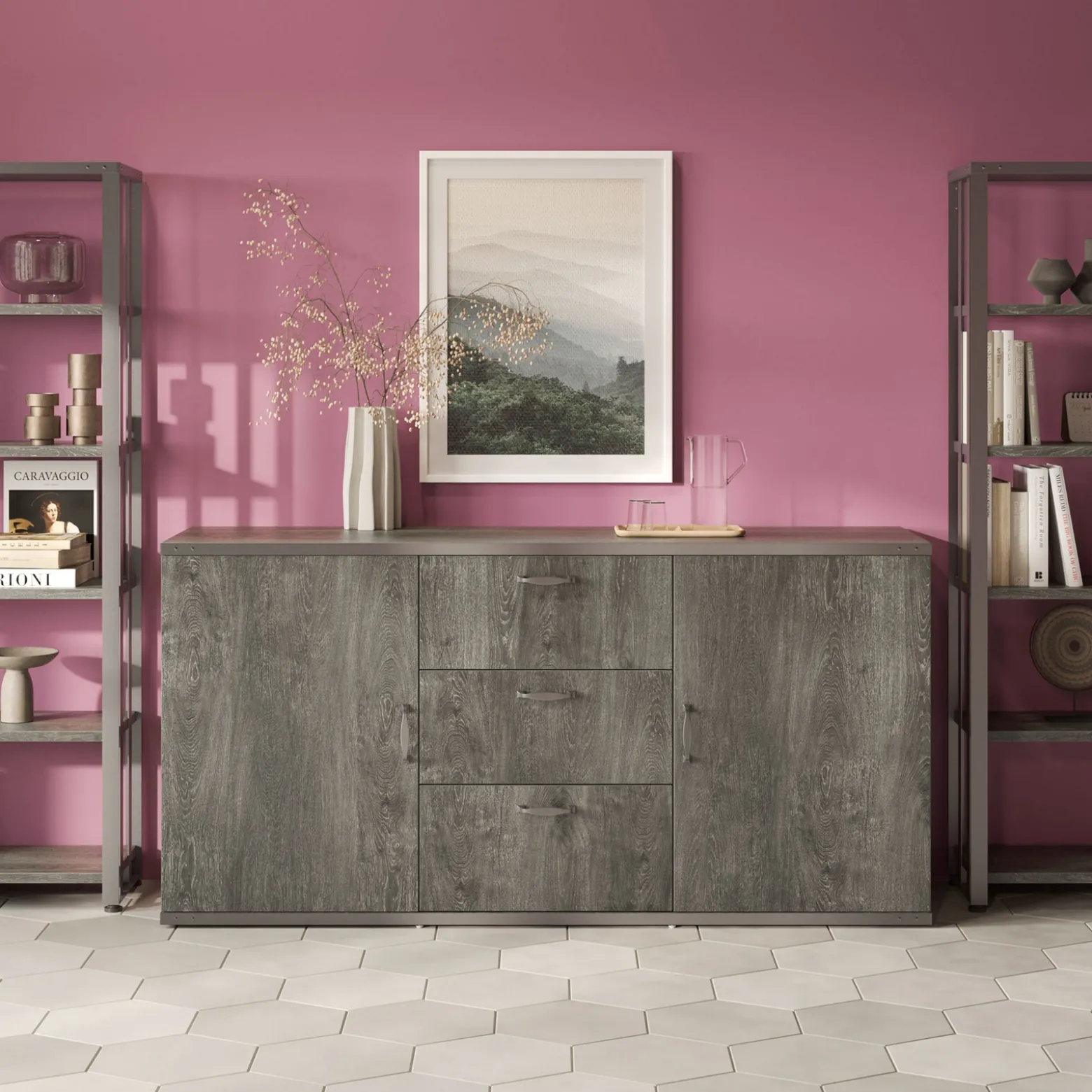 Rivet Buffet Credenza - 70"W x 21"D x 36"H