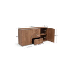 Rivet Buffet Credenza - 70