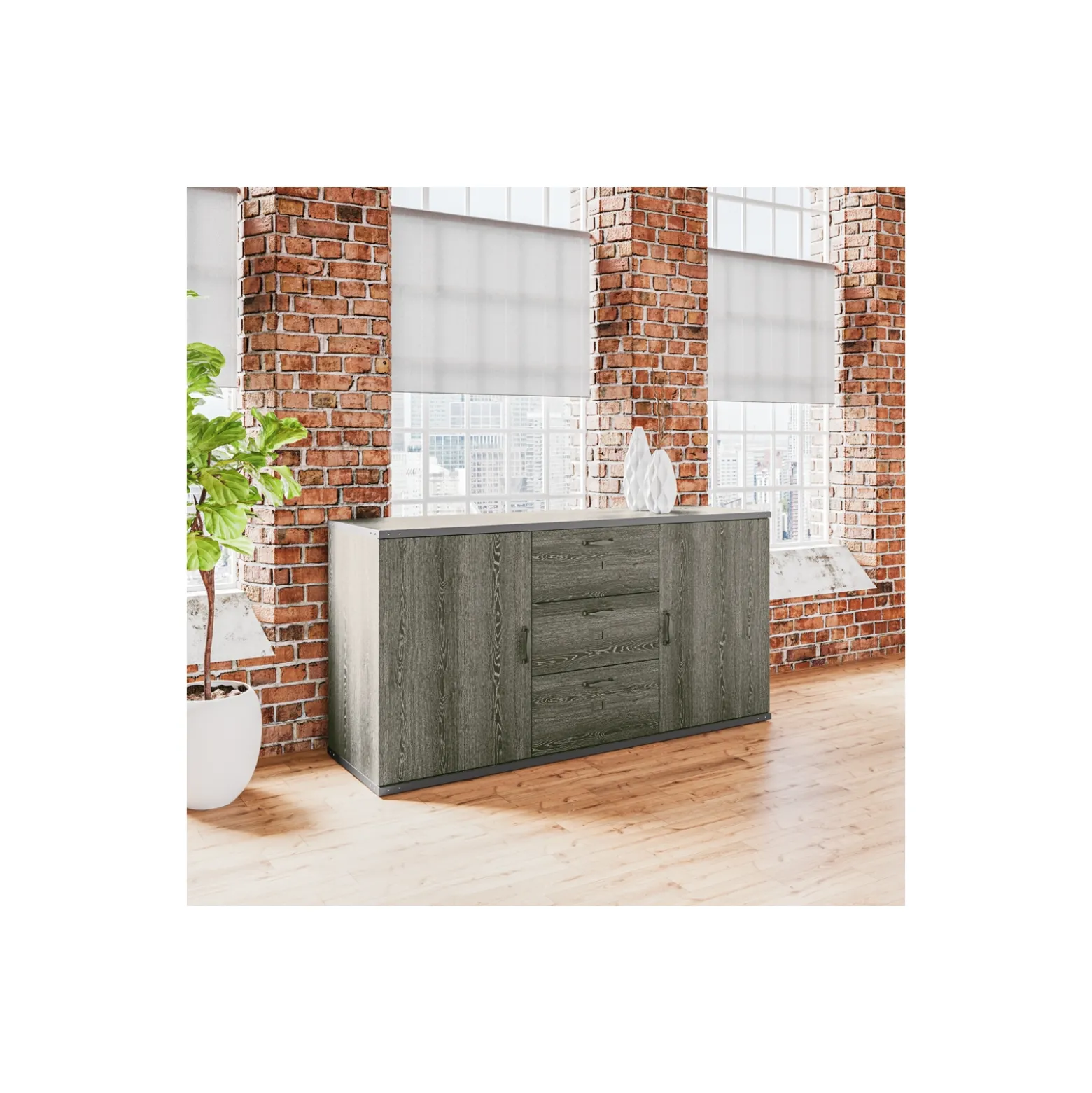 Rivet Buffet Credenza - 70"W x 21"D x 36"H