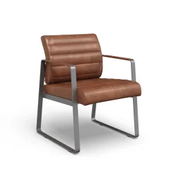 Rivet Faux Leather Guest Chair