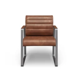 Rivet Faux Leather Guest Chair