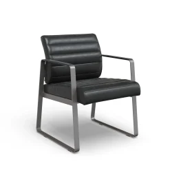 Rivet Faux Leather Guest Chair