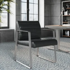 Rivet Faux Leather Guest Chair