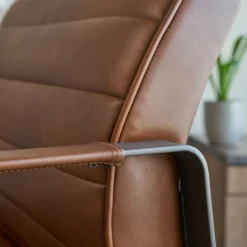 Rivet Faux Leather Guest Chair