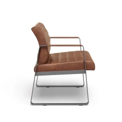 Rivet Faux Leather Guest Chair