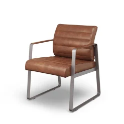 Rivet Faux Leather Guest Chair