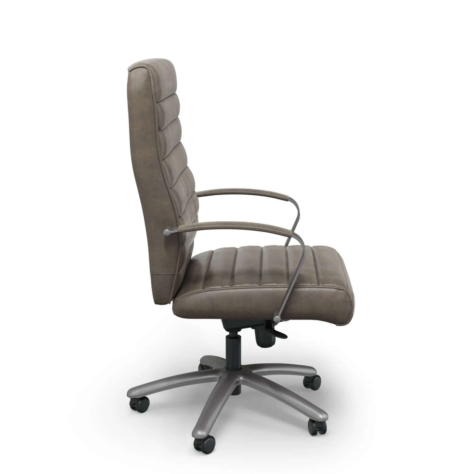 Rivet Faux Leather High-Back Office Chair