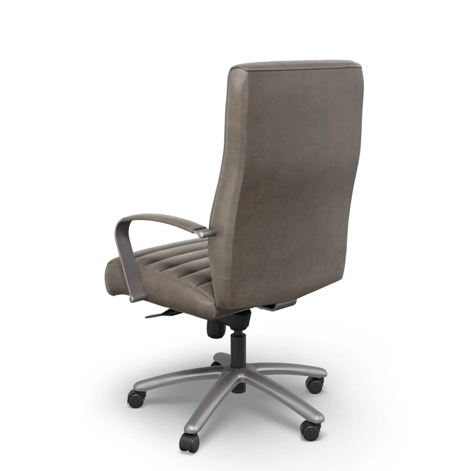 Rivet Faux Leather High-Back Office Chair