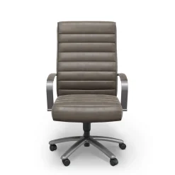 Rivet Faux Leather High-Back Office Chair