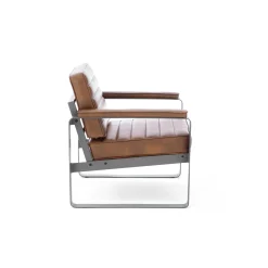 Rivet Faux Leather Lounge Chair