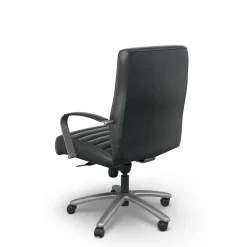 Rivet Faux Leather Mid-Back Office Chair