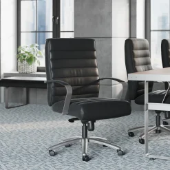 Rivet Faux Leather Mid-Back Office Chair
