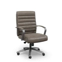 Rivet Faux Leather Mid-Back Office Chair