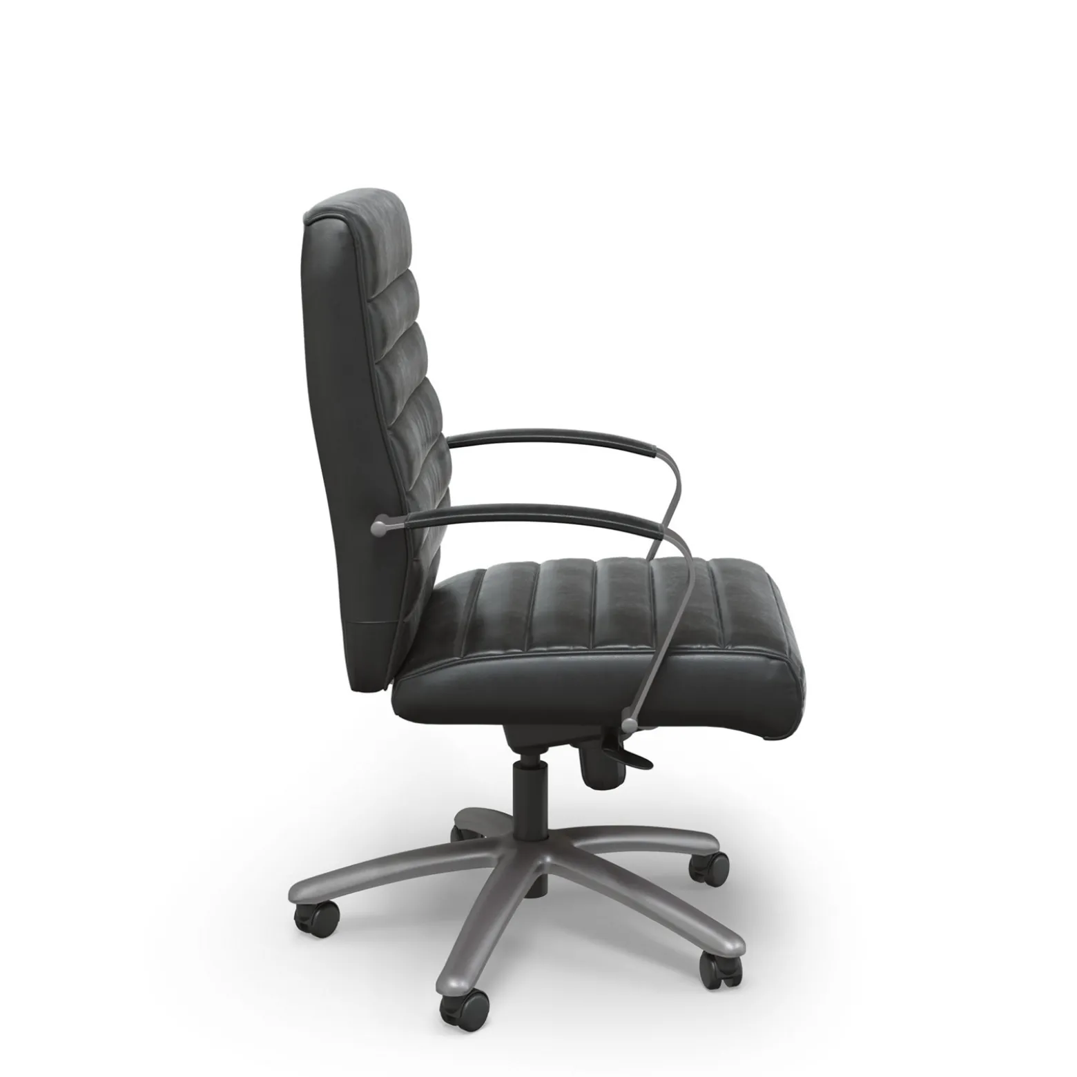 Rivet Faux Leather Mid-Back Office Chair