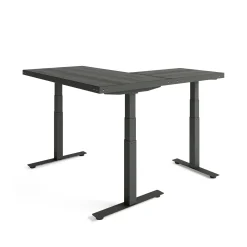 Rivet Reversible Height Adjustable L-Shaped Standing Desk - 72”Wx72”D