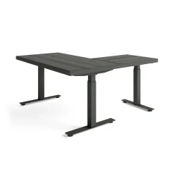 Rivet Reversible Height Adjustable L-Shaped Standing Desk - 60