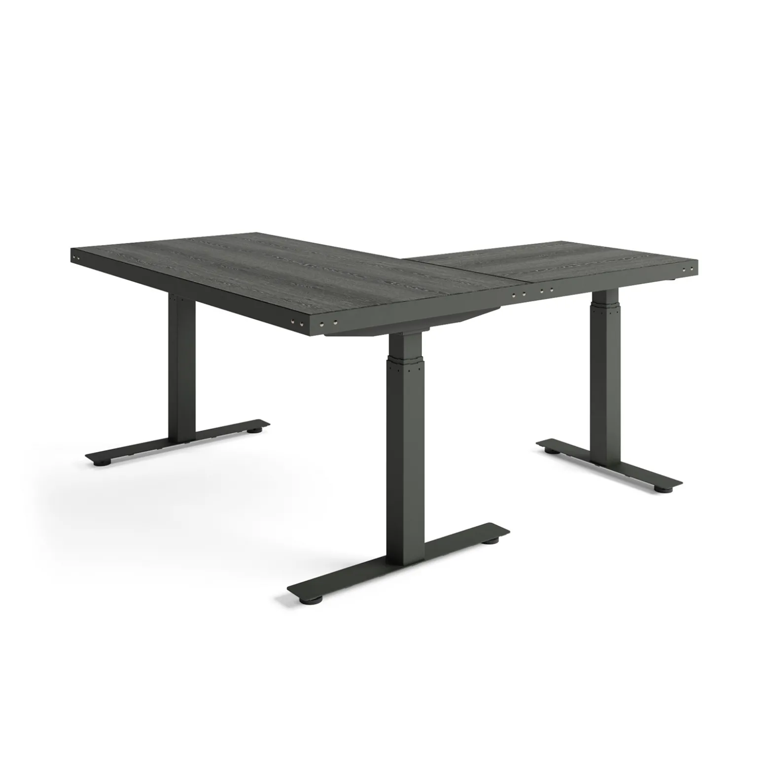 Rivet Reversible Height Adjustable L-Shaped Standing Desk - 60"W x 60"D