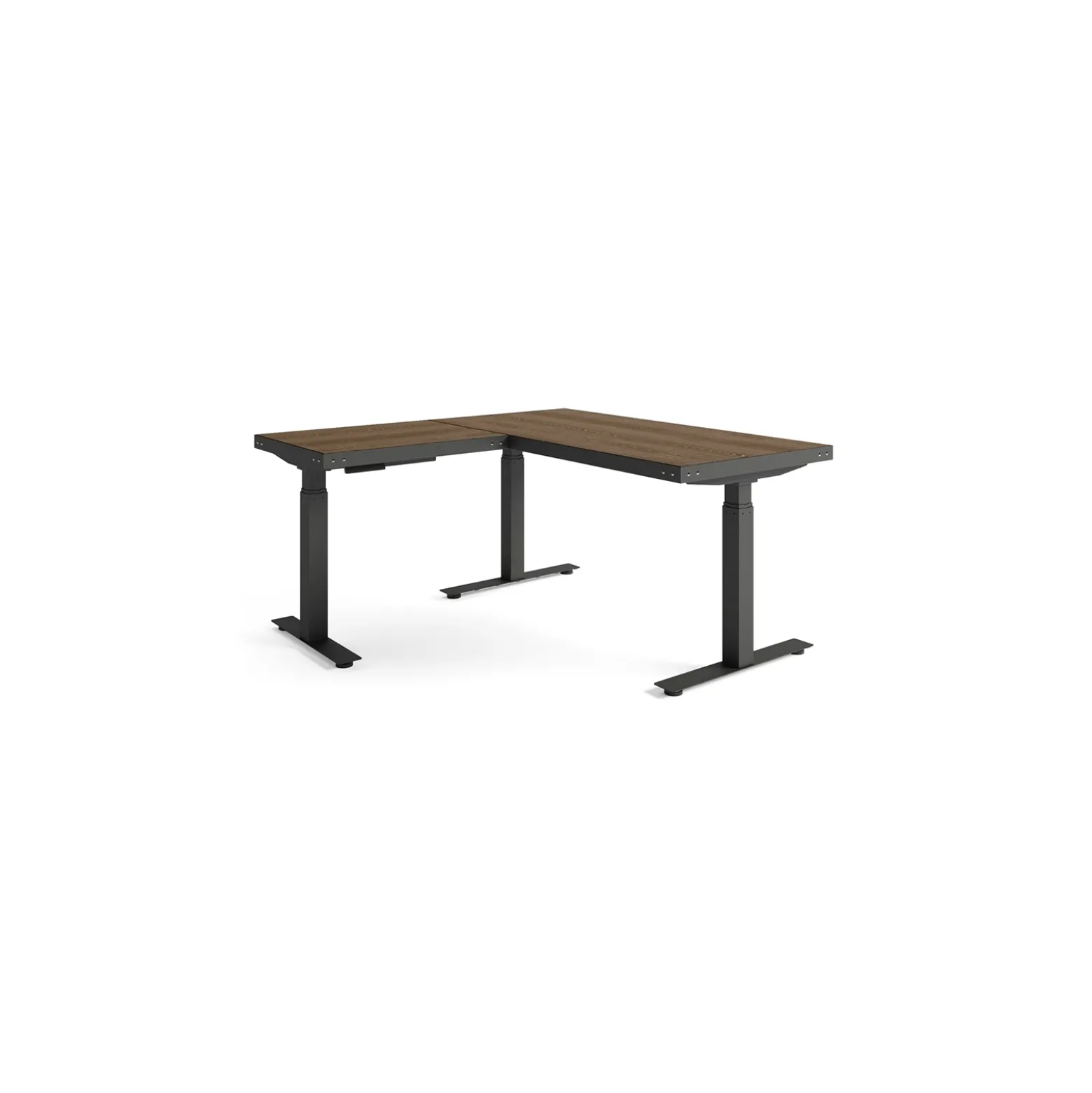 Rivet Reversible Height Adjustable L-Shaped Standing Desk - 60"W x 60"D