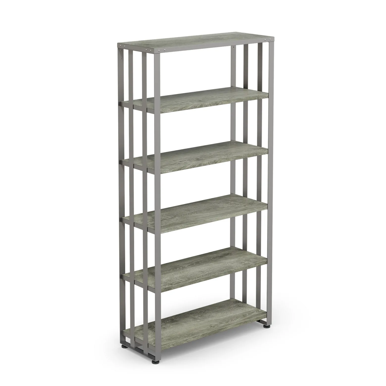 Rivet 5-Shelf Bookcase – 71”H