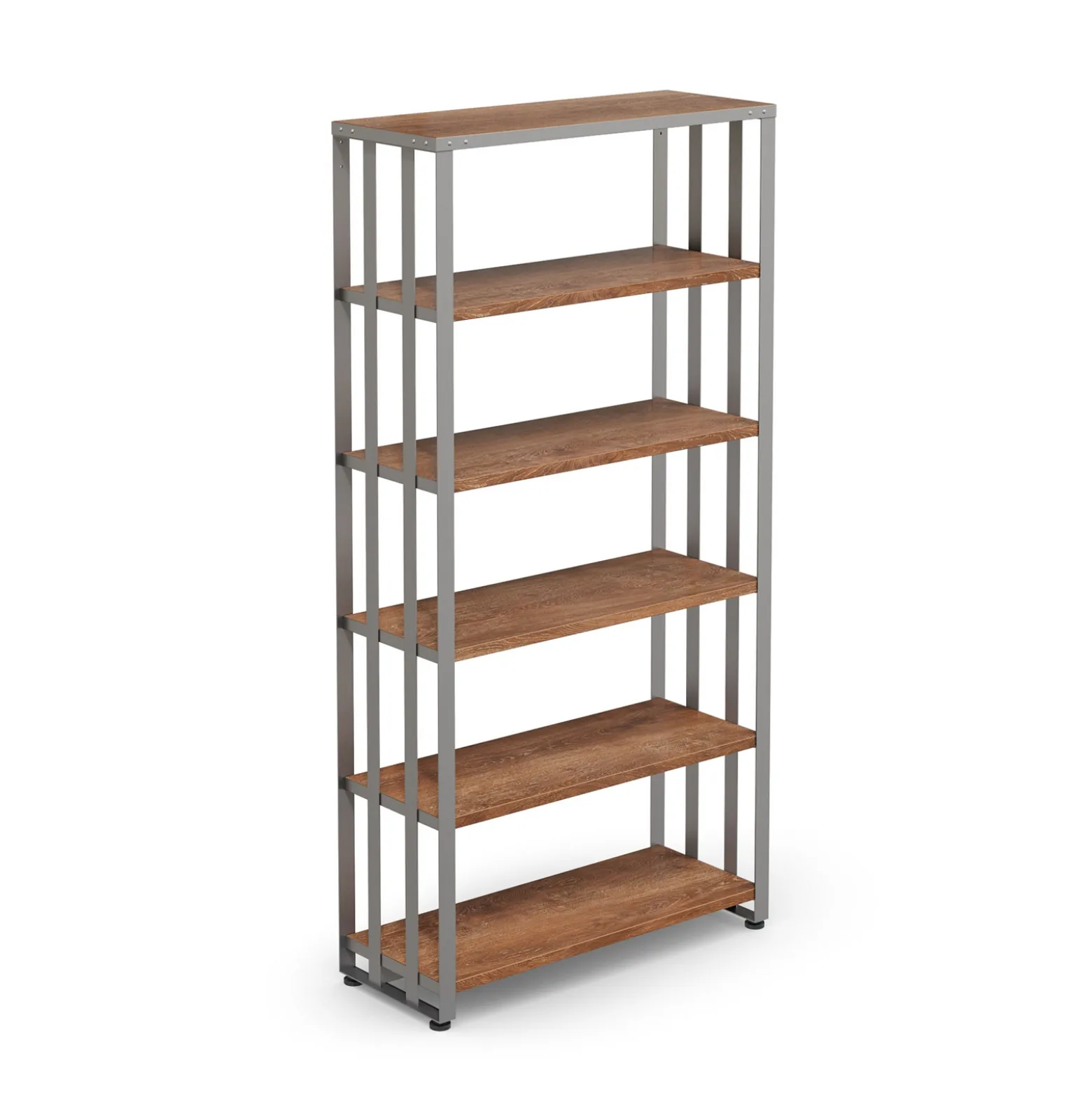 Rivet 5-Shelf Bookcase – 71”H