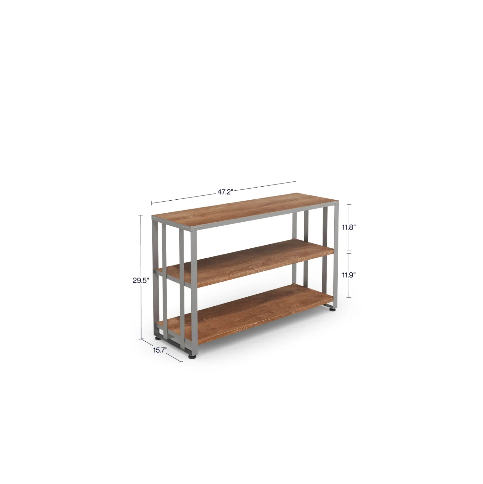 Rivet 3-Tier Bookcase – 30"H