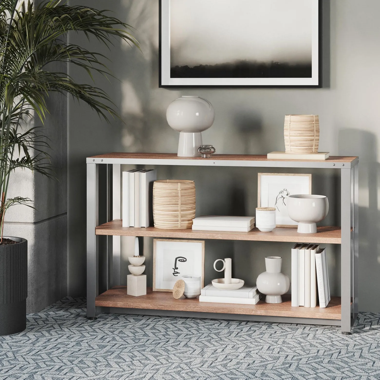 Rivet 3-Tier Bookcase – 30"H