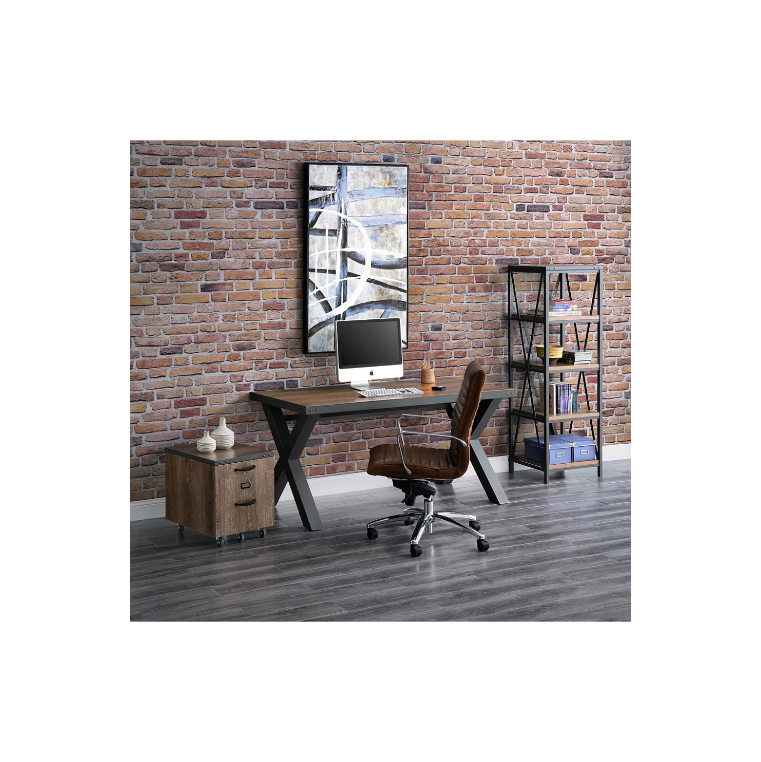 Rivet 16"W Two Drawer Mobile File Pedestal