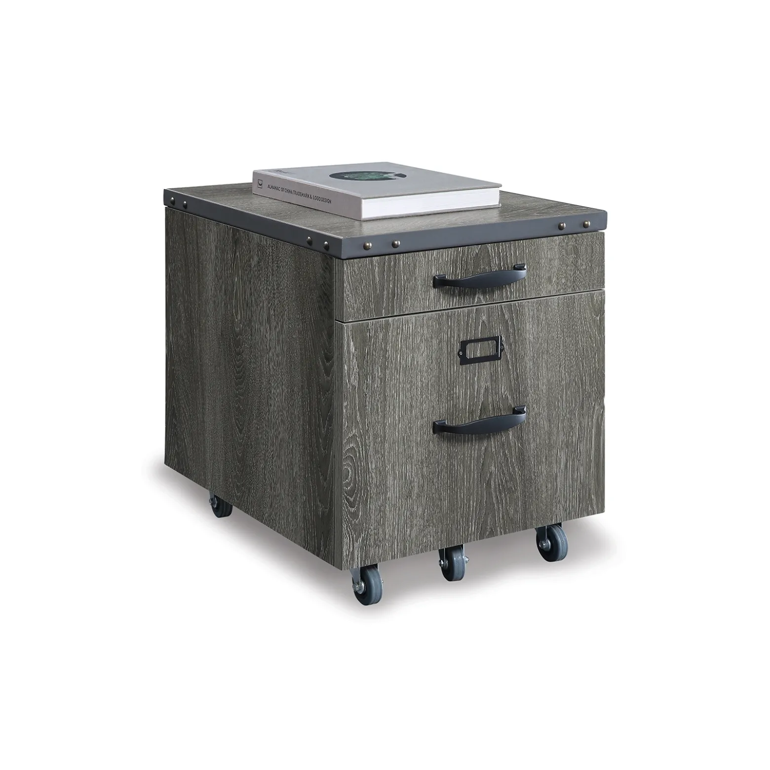 Rivet 16"W Two Drawer Mobile File Pedestal