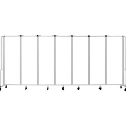 Robo Dividers Mobile Room Divider - Seven Section Whiteboard - 6' H