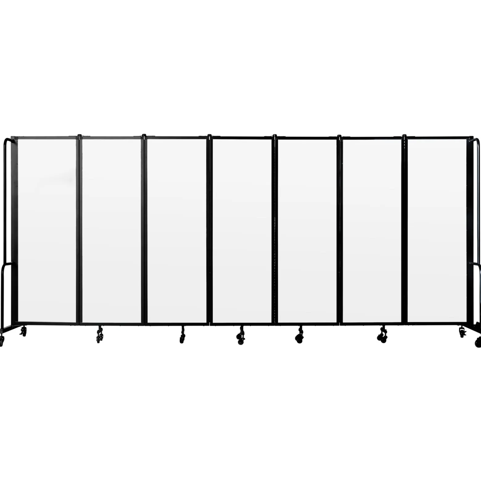 Robo Dividers Mobile Room Divider - Seven Section Whiteboard - 6' H