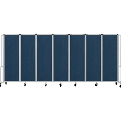 Robo Dividers Mobile Room Divider - Seven Section PET - 6'H