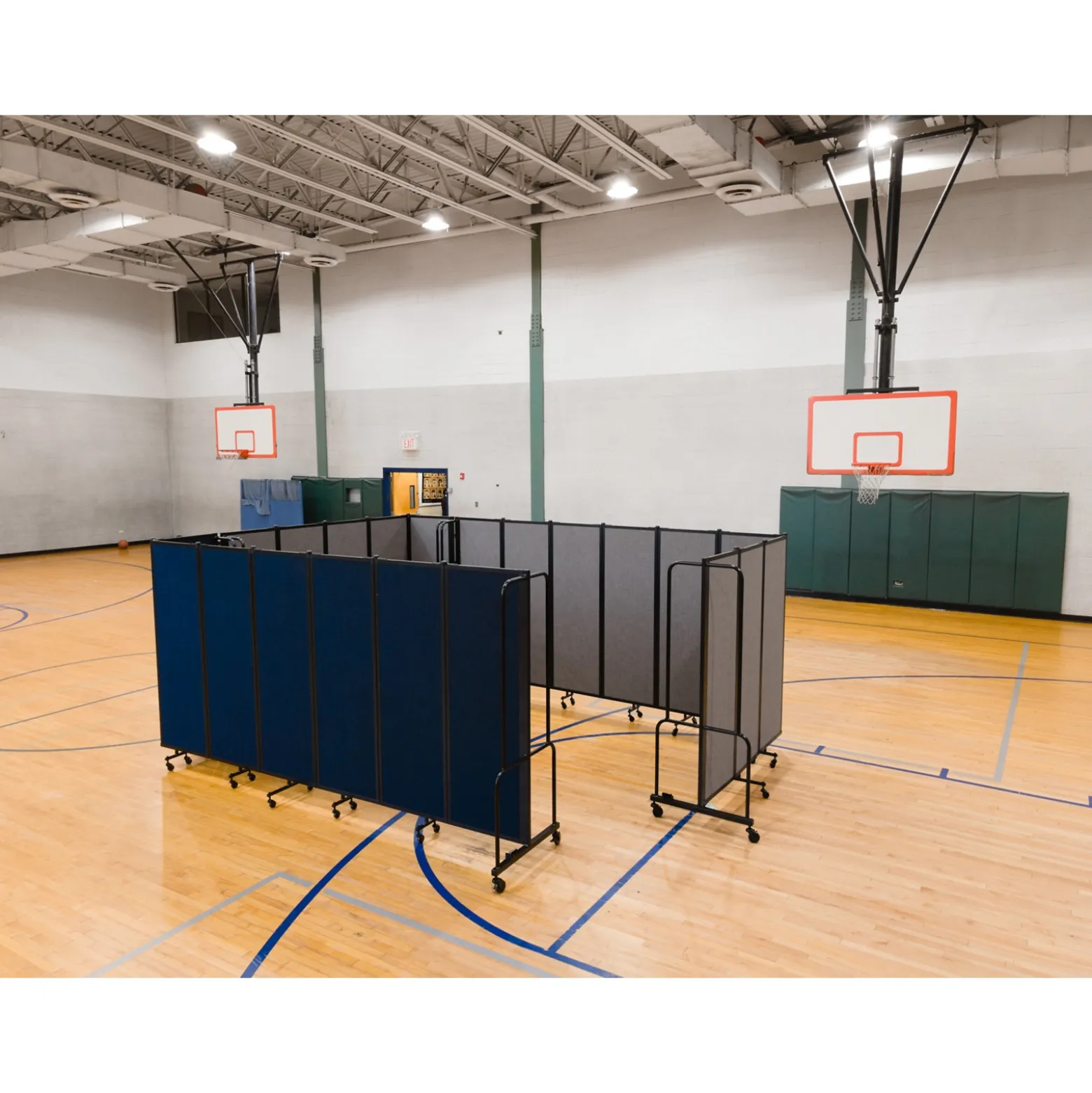 Robo Dividers Mobile Room Divider - Seven Section PET - 6'H