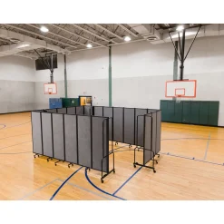 Robo Dividers Mobile Room Divider - Three Section PET - 6'H