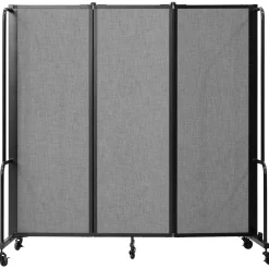 Robo Dividers Mobile Room Divider - Three Section PET - 6'H