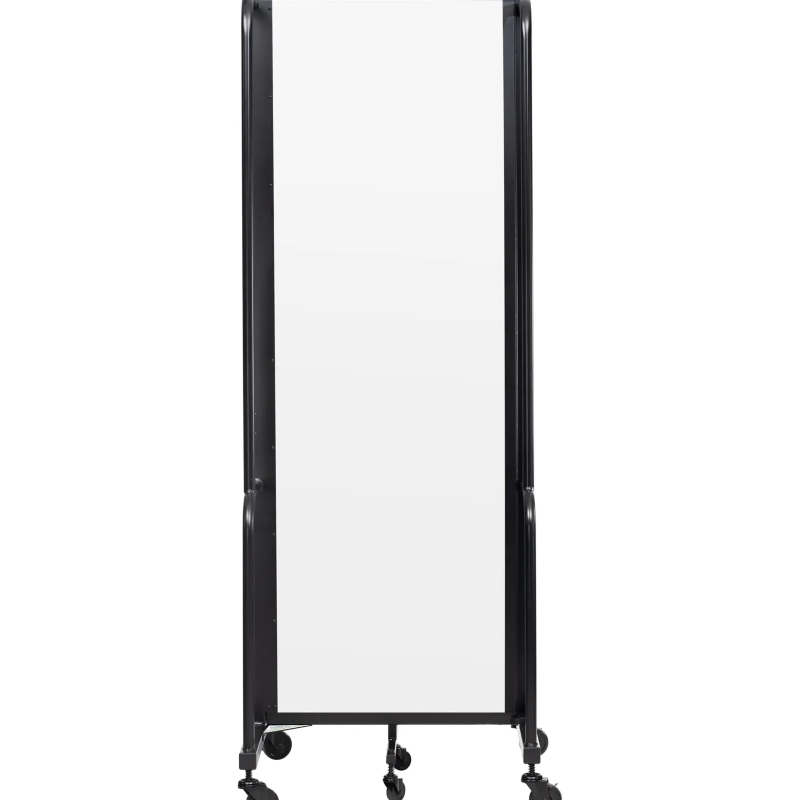 Robo Dividers Mobile Room Divider - Three Section Frosted Acrylic - 6'H