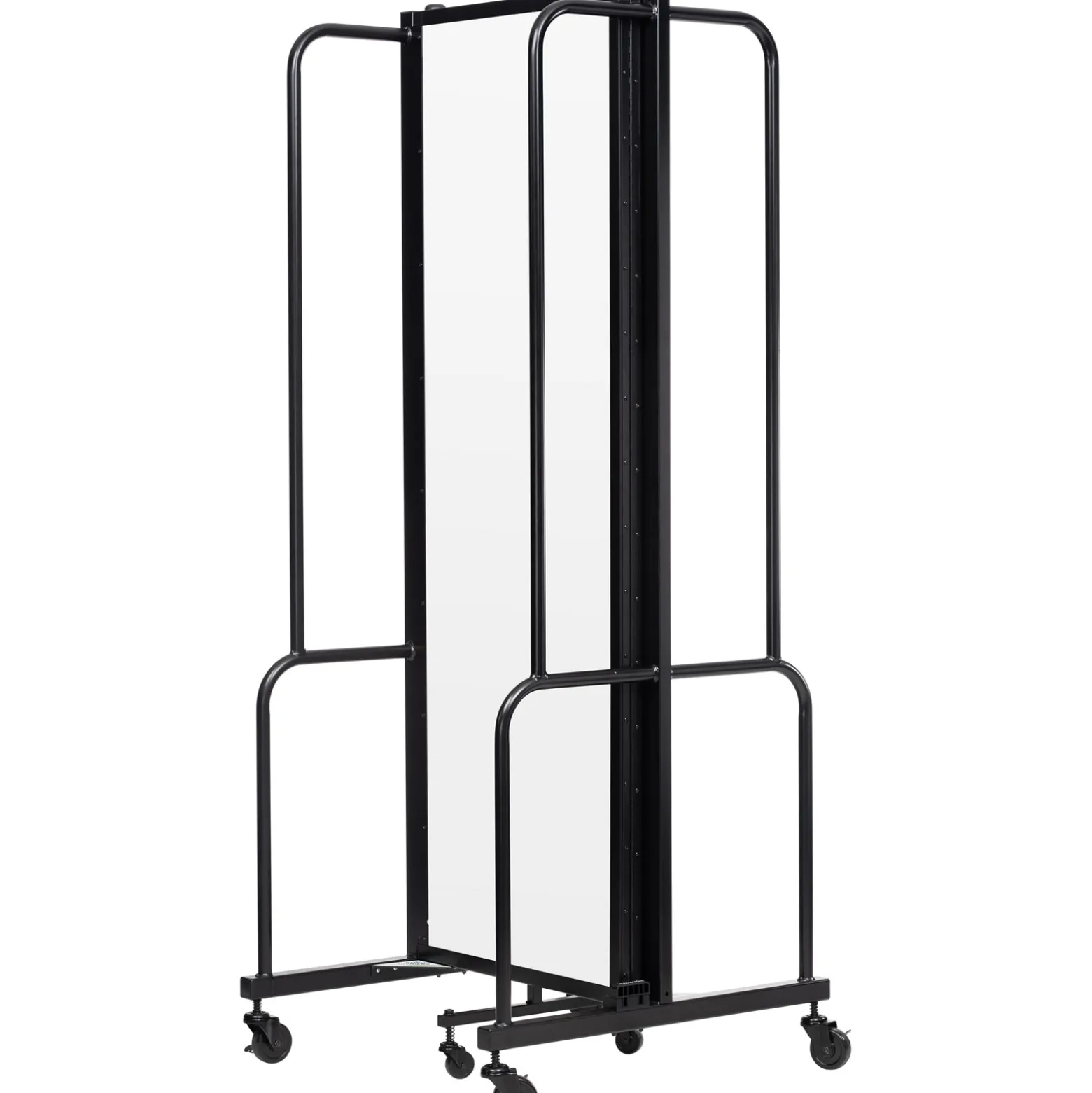 Robo Dividers Mobile Room Divider - Three Section Frosted Acrylic - 6'H