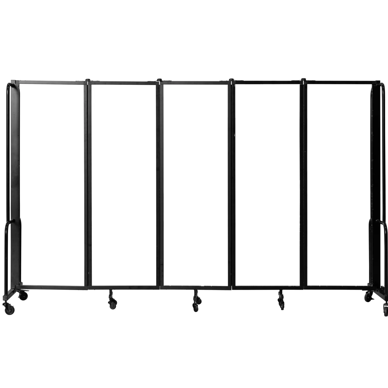 Robo Dividers Mobile Room Divider - Five Section Whiteboard - 6'H